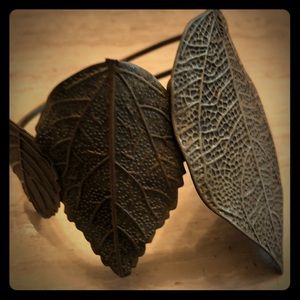 Metal leaf bracelet
